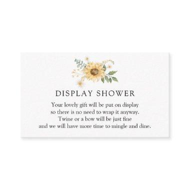 Sunflower and Daisy Display Shower Enclosure Invitations