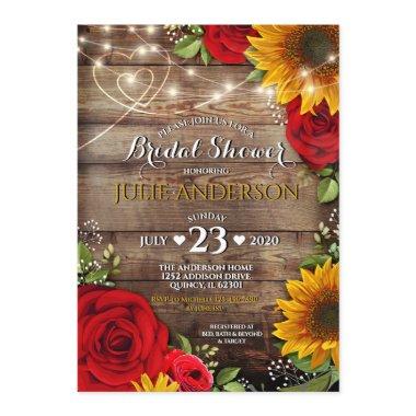 Sunflower and Rose Rustic