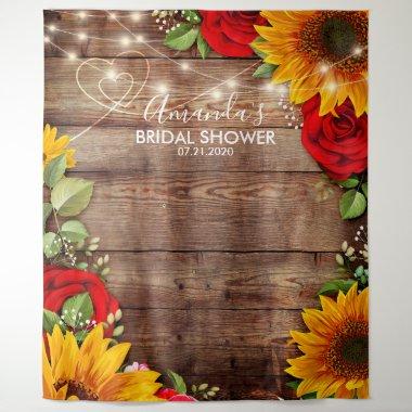 Sunflower and Roses Backdrop - Photo Prop