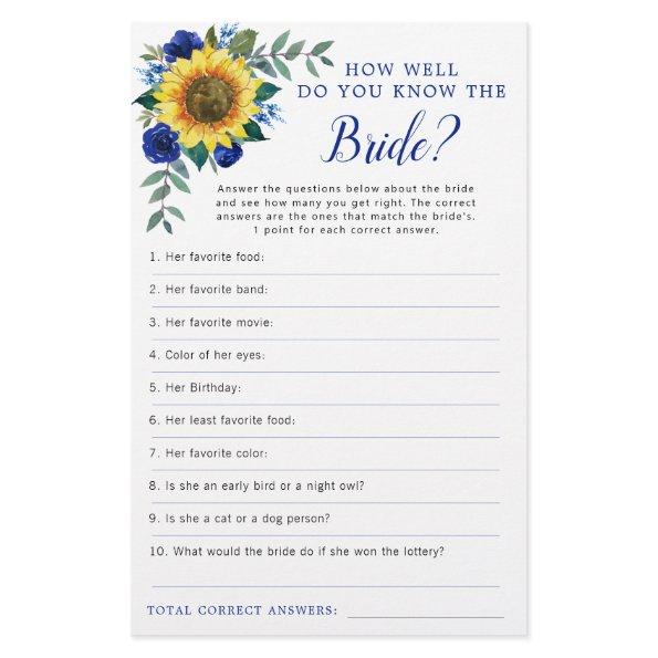 Sunflower Blue Floral  Game