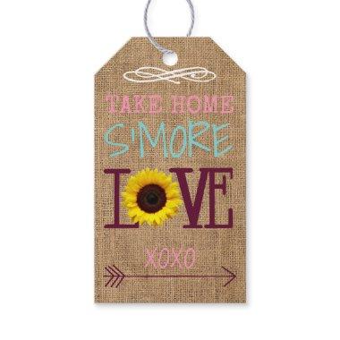 Sunflower Blue Maroon Pink Take Home S'More Love Gift Tags