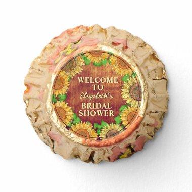 Sunflower Boho Burgundy Rustic Autum Bridal Shower Reese's Peanut Butter Cups