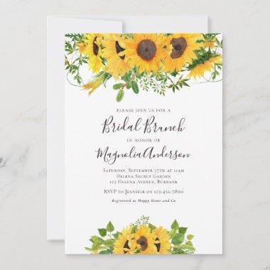 Sunflower Bridal Shower Brunch Invitations