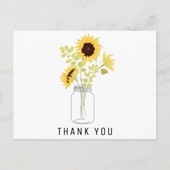 Sunflower Bridal Shower by Mail Thank You PostInvitations