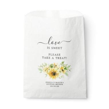 Sunflower Bridal Shower Favor Bag Love is Sweet