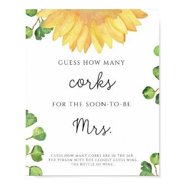 Sunflower  Guess How Many Corks Poster
