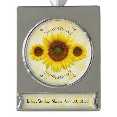 Sunflower Bridal Shower Keepsake Ornament