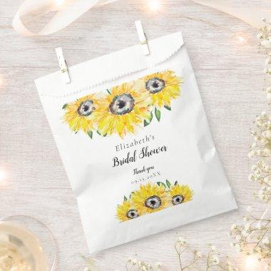 Sunflower  Rustic Floral Favor Bag