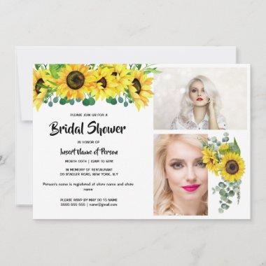 Sunflower bridal shower summer elegant girls Invitations