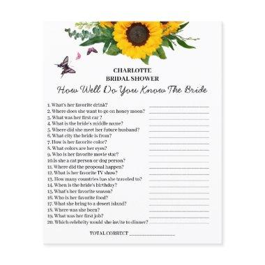 Sunflower  Trivia Question Flyer