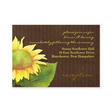 Sunflower Brown Wedding Reception Enclosure