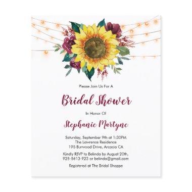 Sunflower Burgundy Lights Budget