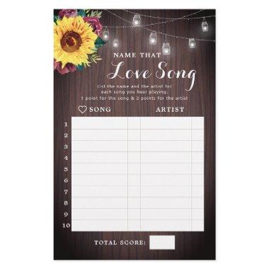 Sunflower Burgundy Wood  Song Game