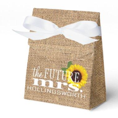 Sunflower Country Burlap Favor | Bridal Shower Favor Boxes