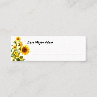 Sunflower Date Night Idea Invitations