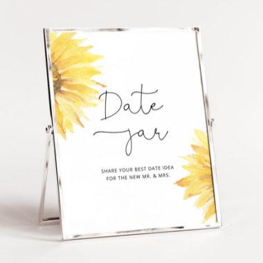 Sunflower date night ideas. Date jar bridal game Poster