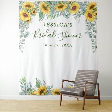 Sunflower Eucalyptus Bridal Shower Photo Backdrop