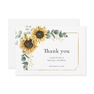 Sunflower Eucalyptus Greenery  Thank You