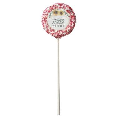 Sunflower Eucalyptus Greenery Floral  Chocolate Covered Oreo Pop