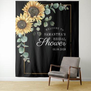 Sunflower Eucalyptus Photo Booth Backdrop Tapestry