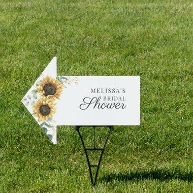 Sunflower Eucalyptus Script Bridal Shower Sign