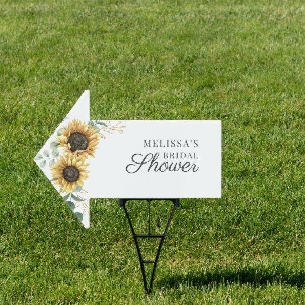 Sunflower Eucalyptus Script  Sign