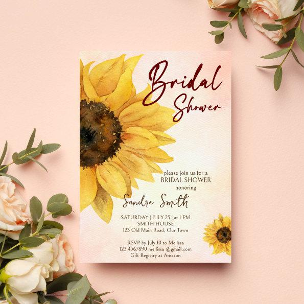 Sunflower fall bridal shower Invitations template