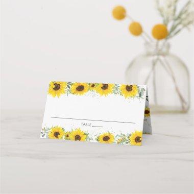 Sunflower Floral Shower Guest Name Place Invitations