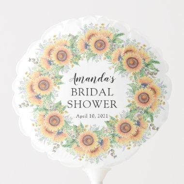 Sunflower Garden Bridal Shower Balloon