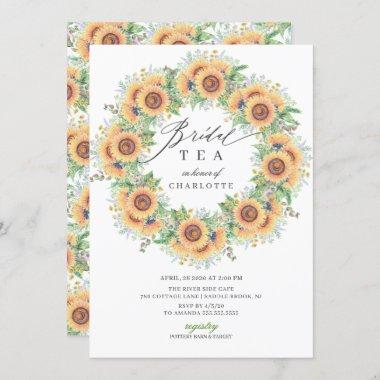 Sunflower Garden Bridal Shower Tea Invitations