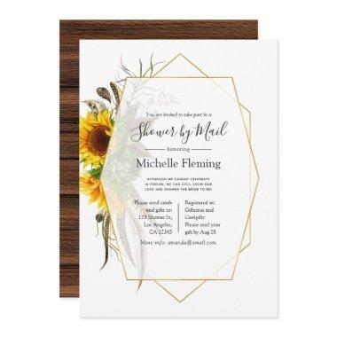 Sunflower Geometric Bridal or Baby Shower by Mail