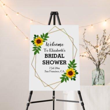 Sunflower Geometric Bridal Shower Foam Board