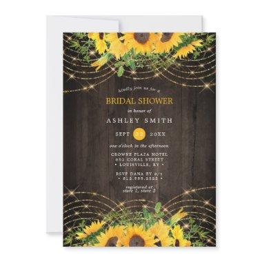 Sunflower Gold String Lights Rustic