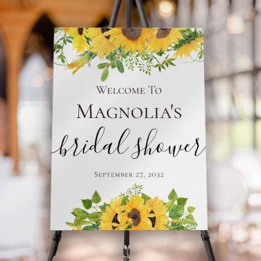 Sunflower Greenery Bridal Shower Welcome Foam Board