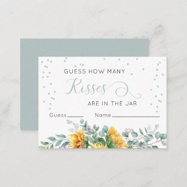 Sunflower Guess How Many Kisses Response Invitations