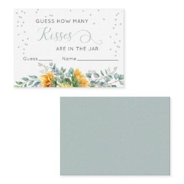 Sunflower Guess How Many Kisses Response Invitations