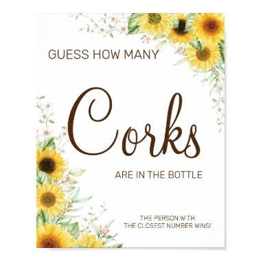 Sunflower How many Corks  game sign