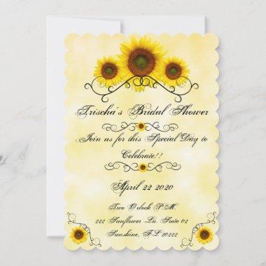 Sunflower Invitations Bridal Shower
