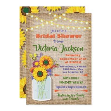 Sunflower Mason Jar Burlap