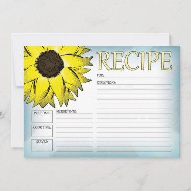 Sunflower Recipe Invitations