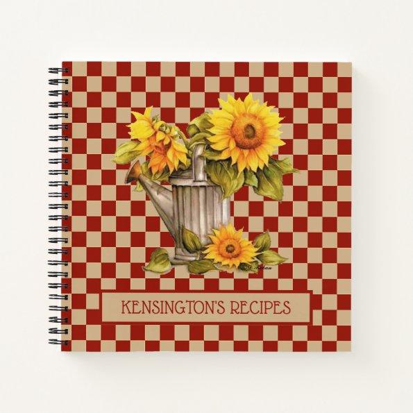 Sunflower Recipe Notebook
