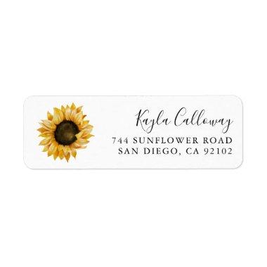 Sunflower Return Address Label