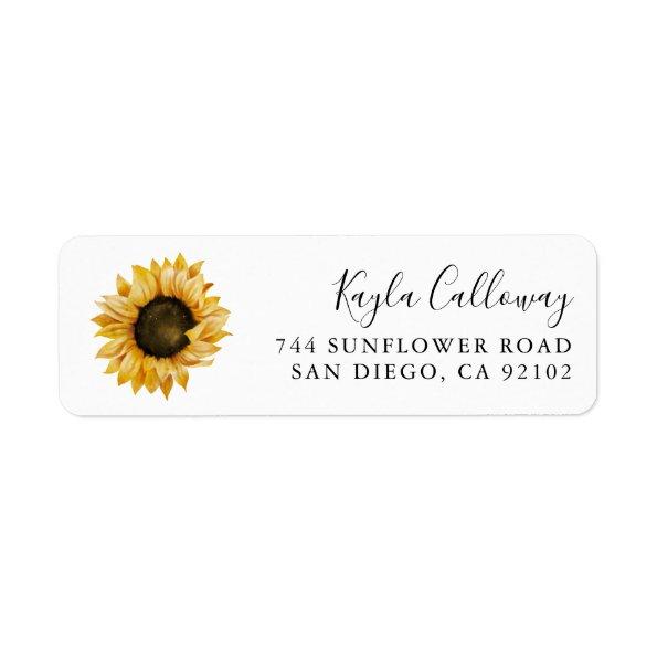 Sunflower Return Address Label