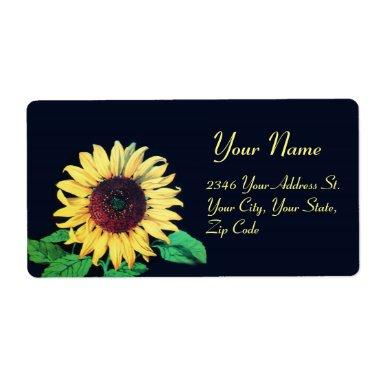 SUNFLOWER Rustic Wedding Summer Party Label