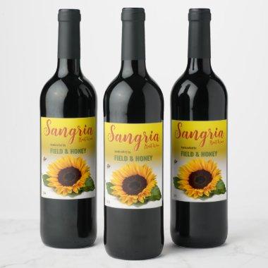 Sunflower Sangria Fruit Wine Label