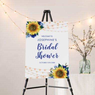 Sunflower String Lights Blue Floral Bridal Shower Foam Board