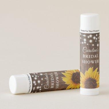 Sunflower & String Lights Bridal Shower Lip Balm