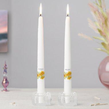 Sunflower taper candle