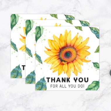 Sunflower Thank You Favor Tags