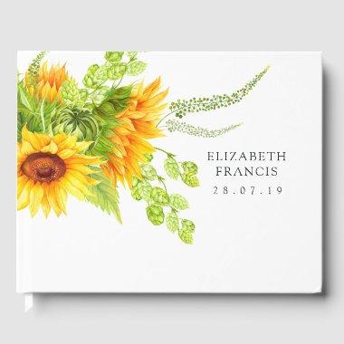 Sunflower Wedding Guest Book